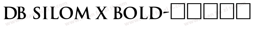 DB Silom X Bold字体转换